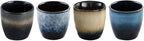 Ceramic Tea Cup, Kung Fu Tea set, Coffee Cup, Yerba Mate Set 4-piece companion cup set (4 colors)