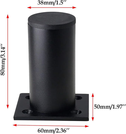 Set of 4 Furniture Legs 3 Inch, Adjustable Aluminum Alloy Cabinet Legs - Image 3