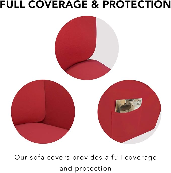 PureFit Super Stretch Chair Covers Fleece Couch Covers - Image 3
