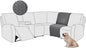 ALIECOM 100% Waterproof Recliner Sectional Couch Covers L Shape Stretch Corner by ALIECOM