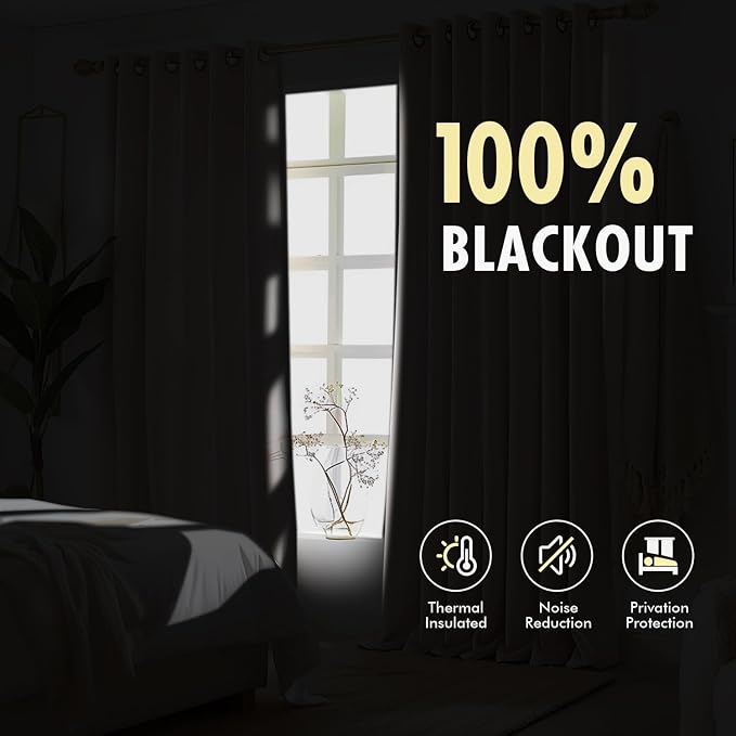 MIULEE Sage Green Pinch Pleated 100% Blackout Linen Curtains 40x84 Inches | - Image 4