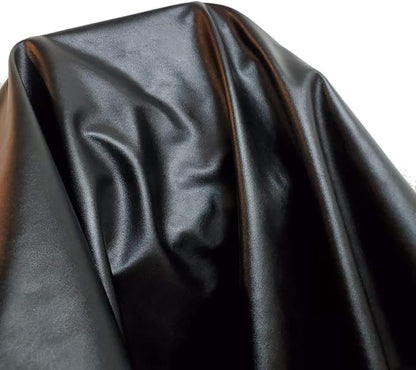 NAT Leathers™ | Black Stretch Super Soft Faux Vegan Leather PU | by the Yard by NATLeathers