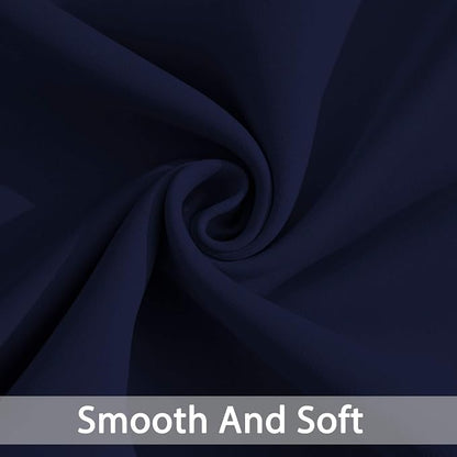 Yakamok Navy Blue Room Darkening Curtains 84 inch Sliding Door Drapes | 1 - Image 5