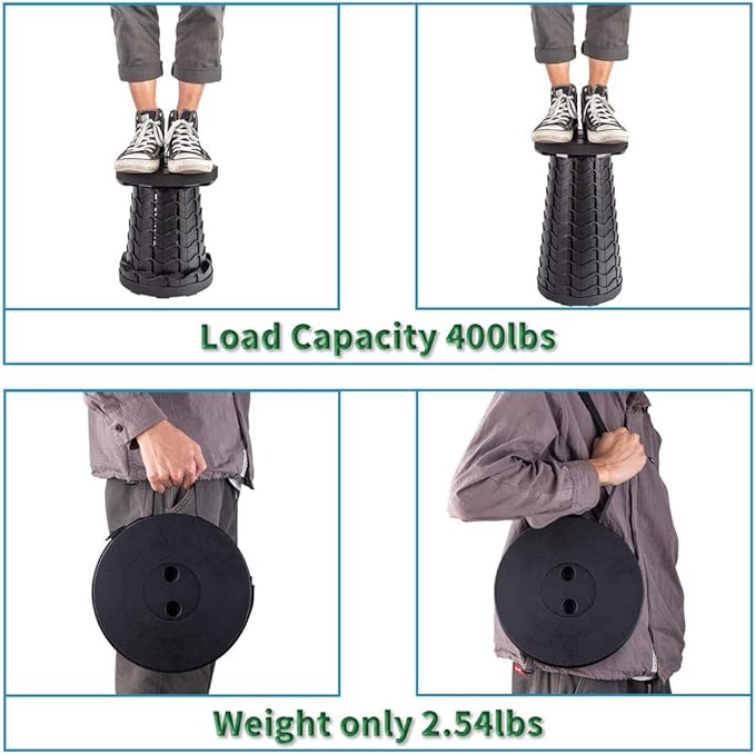 Boreeman Upgraded Folding Stool Lightweight Yet More Sturdy - Image 4