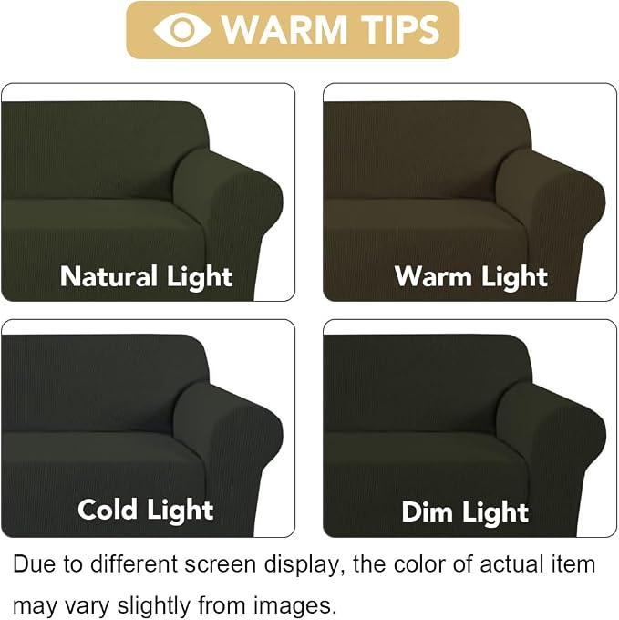 H.VERSAILTEX Stretch Couch Cover Loveseat Covers - Image 3