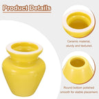 HARFINGTON Ceramic Chasen Stand 73mm Matcha Whisk Holder Teas Set Whisks Stand Traditional Matcha Tea Chasen Holder Tea Set Accessories for Tea Tasting, Golden