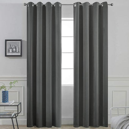 Yakamok Room Darkening Curtains 52x90 inch Length Dark Grey-Living Room | 2 by Yakamok