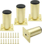 Set of 4 Aluminum Alloy Furniture Legs 3 Inch Height, 1.5 Inch Diameter by Kyuionty