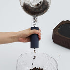 Portable glass coffee bean roaster - High borosilicate glass manual home coffee roasting kit, suitable for small batch roasting of nuts and coffee beans, stove-safe (50-80 grams capacity)