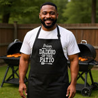 Personalized Chef Apron for Men, Custom Embroidered Design, Professional Kitchen Cooking BBQ Grilling for Dad, Decorated in USA