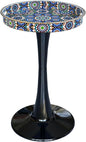 Gesodant Boho Chic Round Side Table, Stable Hourglass Pedestal Base, Unique by Gesodant+
