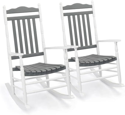 VINGLI Wooden Rocking Chair Outdoor, Patio Rockers by VINGLI