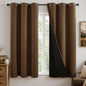 MIULEE Brown 100% Blackout Curtains by MIULEE