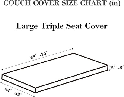 Couch Covers for 3 Cushion Sofa Pet Friendly Couch Cushion Covers Universal - Image 2