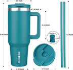 BJPKPK Insulated Tumblers With Handle And Straw 40 oz Stainless Steel Tumbler Cups With Lid,Laguna