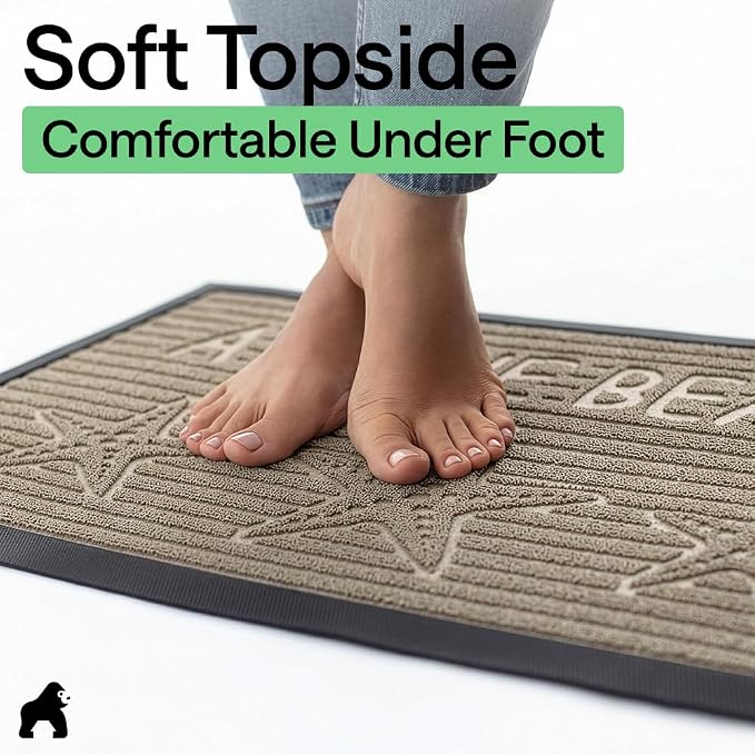 GORILLA GRIP 100% Waterproof All-Season WeatherMAX Doormat 35x23, US Designed - Image 8