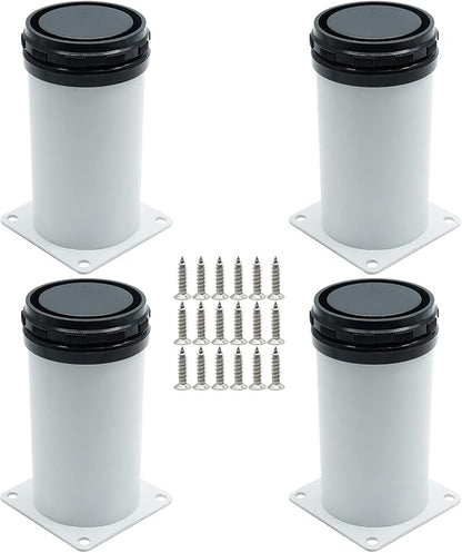 Set of 4 Adjustable Furniture Legs 6 Inch, Stainless Steel Furniture Legs by Kyuionty