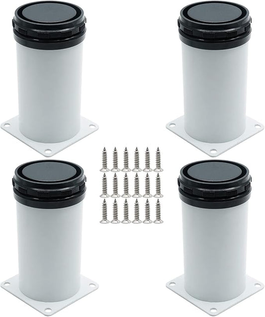 Set of 4 Adjustable Furniture Legs 6 Inch, Stainless Steel Furniture Legs by Kyuionty