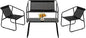 DUMOS 4 Piece Patio Furniture Set，Outdoor Patio Furniture Set by DumosLifestyle