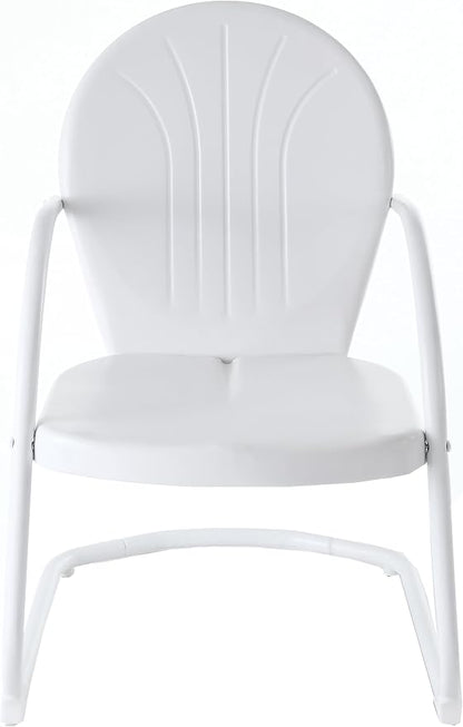 Crosley Furniture Griffith Outdoor Chair, Retro Metal Patio Chairs - Image 4