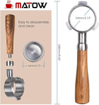 54mm Bottomless Portafilter Compatible with Breville Barista Series and Machines (Filter Basket Included)