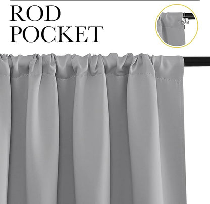 NICETOWN 2 Panels Blackout Curtains, Rod Pocket Thermal Insulated Drapes - Image 2
