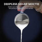Milk Frothing Pitcher, 20OZ/600ML Stainless Steel Espresso Steaming Pitcher Coffee Milk Frother Cup with Handle and Scale