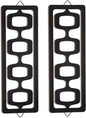 CroBlissful 2 Pcs Mid Century Modern Wall Art Wood Mid Century Elegance Decor by CroBlissful