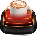PUSEE Large Candle Warmer Plate with 6H Auto Shut Off, Coffee Mug Warmer with 3 Temp Settings,Wax Candle Warmer Safely Releases Scents Without a Flame,Tea Cup Warmer for Desk in Your Home & Office