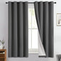 Yakamok Charcoal Grey 100% Blackout Curtains 63 Inches Long 50" Wide 2 Panel by Yakamok