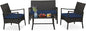 Tangkula 4 Pieces Outdoor Conversation Set, Patio PE Wicker Sofa by TANGKULA