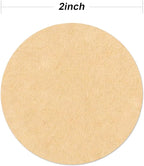 2 Inch Natural Brown Kraft Stickers (500 Per Roll), Round Blank Labels for Jars and Lid, Permanent Adhesive Kraft Stickers, Mason Jar Bottle Canning Labels