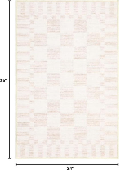 GarveeHome Checkered Washable 2x3 Rug Small Area Rugs Non-Slip - Image 2