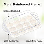 FUNBAKY Silicone Muffin Pan with Metal Frame, Nonstick 12 Cups Regular Size Silicone Muffin Tin for Oven Baking Easy to Move with Handle BPA Free