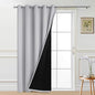 Yakamok Light Grey Blackout Patio Door Curtain Panels W70 x L84, 1 Panel | by Yakamok