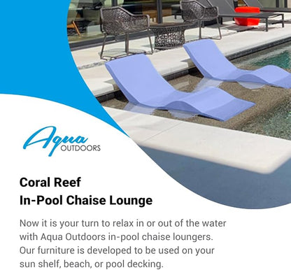 Aqua Outdoors - in-Pool Chaise Lounger - Inside Pool & Sun Shelf Lounge Chair - - Image 8