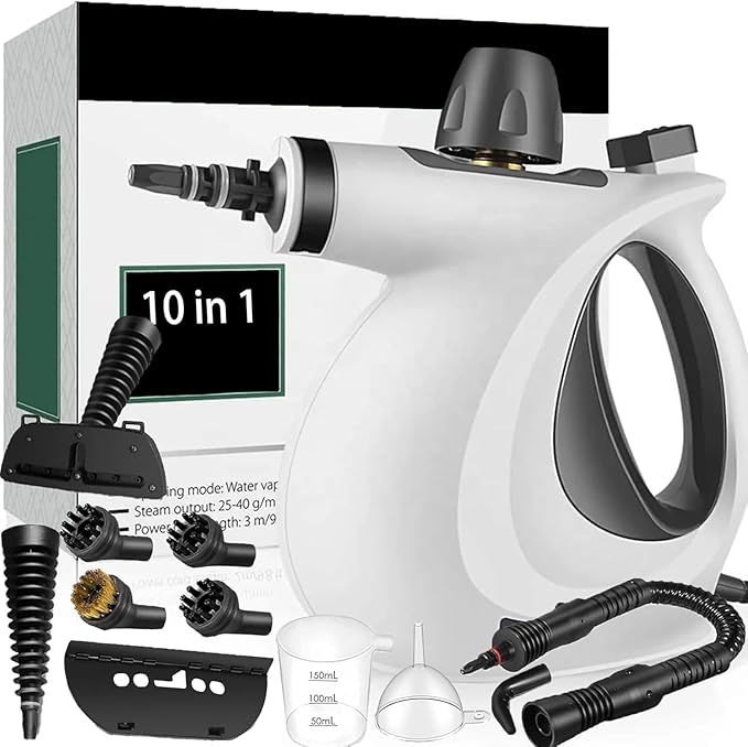 Laytic Steammaster Pro, Laytic Handheld Steam Cleaner, 10 In 1 Handheld Pressure Multi Purpose Cleaner Home Use (Gray)