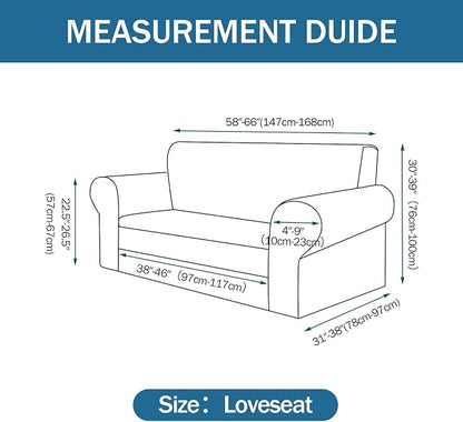 Loveseat Slipcover with 2 Pillow Cover - Image 5