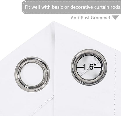 H.VERSAILTEX White Curtains for Sliding Glass Door Room Divider Curtains Noise - Image 3