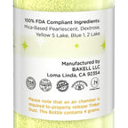 Bakell - Neon Green Tinker Dust (4g, 1x Mini Spray Pump) Edible Glitter for Food, Desserts, and Beverages!