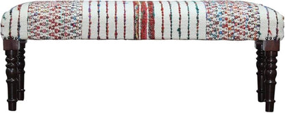 LR Home Multicolor Handmade Upholstered Bench by LRHome