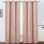 Blush Thermal Blackout Curtains/42 x 84 Inch/Set of 2 Panels Room Darkening by Lemomo