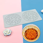 Silicone Lace Mold, Wedding Cake Lace Mat, Coral Cake Decorating Mold Flower Fondant Impression Mats for Edible Lace Fondant Mold, Sugar-Lace Cupcake Mat Tools (C_10.6x5.44x0.12inch)
