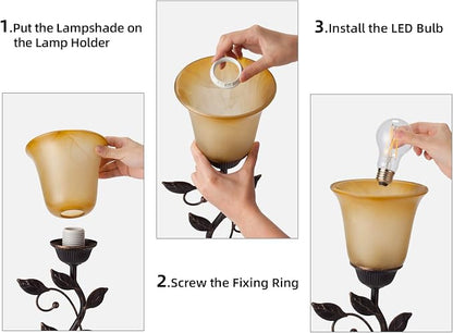Touch Control Table Lamp with 2 USB Charging Ports, 3-Way Dimmable Bedside - Image 5