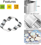 3 Pieces Star, Moon and Cloud Cookie Cutters Stainless Steel Biscuit Cutters Molds Shapes for Baby Shower or Gender Reveal Party