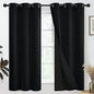 SimpleHome Black 100% Blackout Curtains Room Darkening Living Room 63 Inch | by SimpleHome