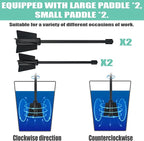 Upgraded Resin Mixer, Handheld Rechargeable Mixer with Minimizing Bubbles,Epoxy Resin Mixer for Resin, Silicone Mixing, Resin Molds, DIY Crafts (Included 4 pcs Paddles) (Black)