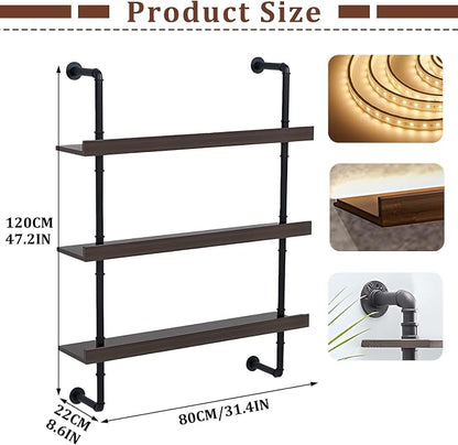 Wall Mounted Solid Wood Wine Rack, Large Wine Rack - Image 2