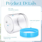 Patelai 4 Pieces Round Wide-mouth Leak Proof Plastic Container Jars with Lids for Travel Storage Makeup Beauty Products Face Creams Oils Salves Ointments DIY Making(8 Ounce,Blue)