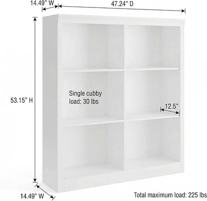GarveeHome 6 Cube Storage Organizer, 53 Inch Tall Bookcase - Image 2